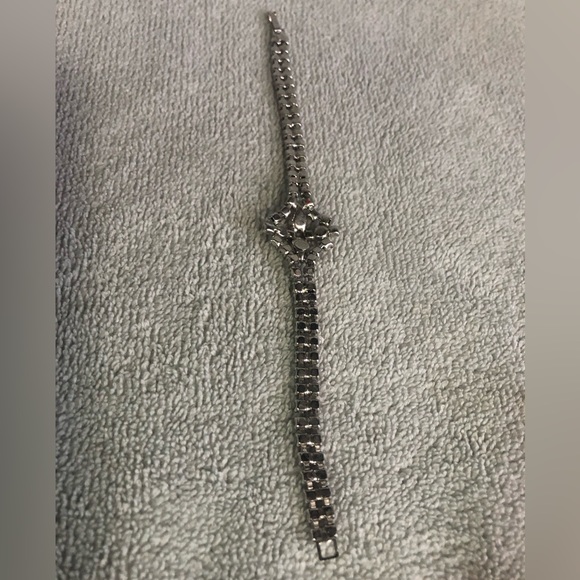 Vintage Sterling Silver and Rhinestone bracelet. 1950’s glam! - Picture 3 of 7